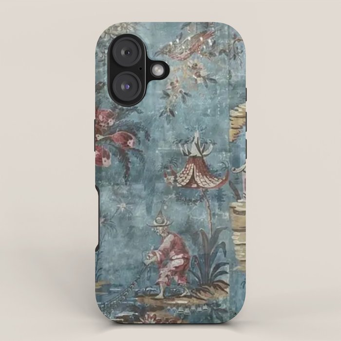 Antique Italian Chinoiserie 18th Century Fresco iPhone Case Gallery Image 1