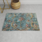 Antique Italian Chinoiserie 18th Century Fresco Rug Gallery Image 1