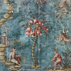 Antique Italian Chinoiserie 18th Century Fresco Coffee Mug Gallery Image 2