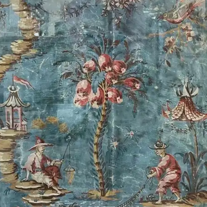 Antique Italian Chinoiserie 18th Century Fresco Coffee Mug Gallery Image 2