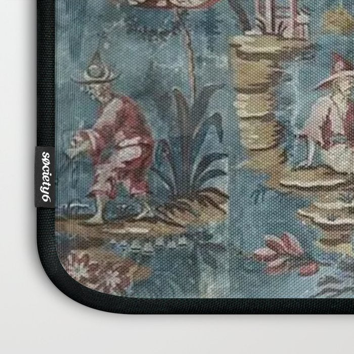 Antique Italian Chinoiserie 18th Century Fresco Laptop Sleeve Gallery Image 3