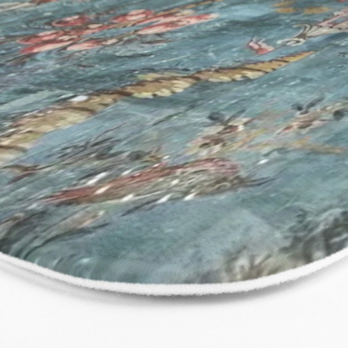 Antique Italian Chinoiserie 18th Century Fresco Bath Mat Gallery Image 3