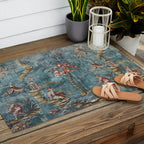 Antique Italian Chinoiserie 18th Century Fresco Outdoor Rug Gallery Image 2