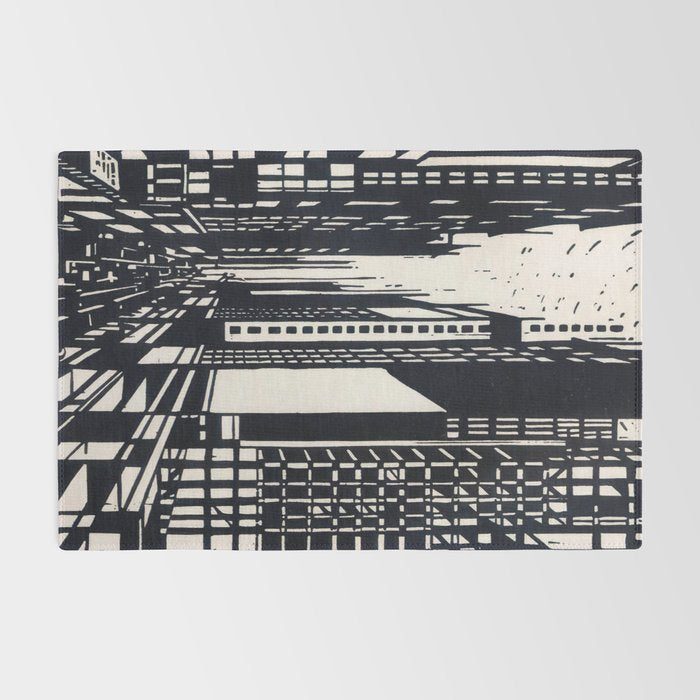 Skyscraper under construction - Max Thalmann 1925 Rug Gallery Image 2