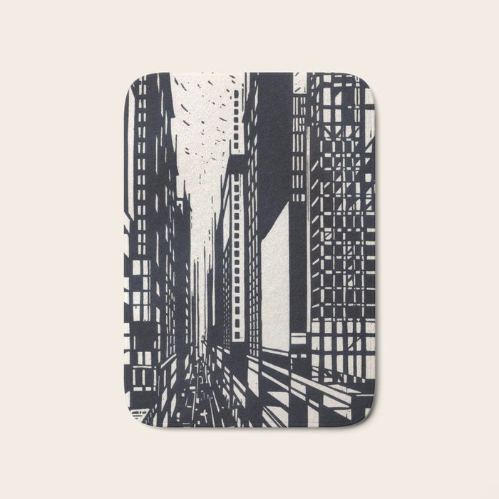 Skyscraper under construction - Max Thalmann 1925 Bath Mat Gallery Image 1