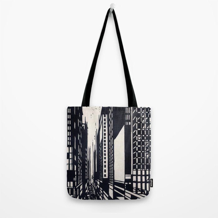 Skyscraper under construction - Max Thalmann 1925 Tote Bag Gallery Image 2