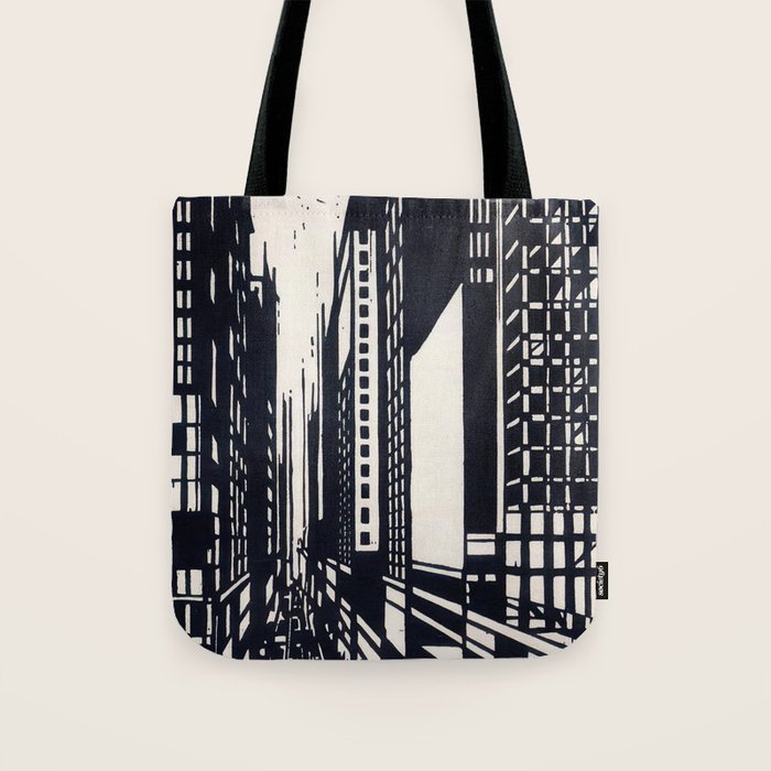 Skyscraper under construction - Max Thalmann 1925 Tote Bag Gallery Image 1