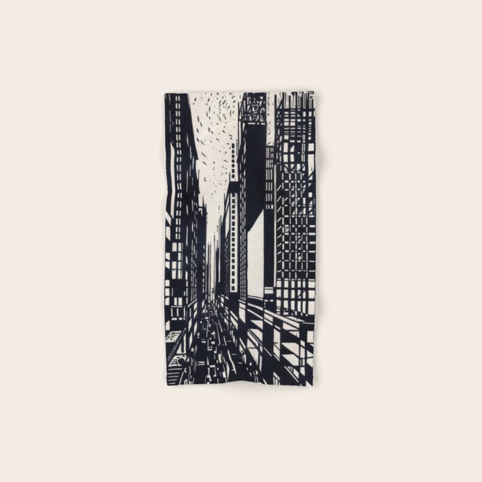 Skyscraper under construction - Max Thalmann 1925 Bath Towel Gallery Image 1