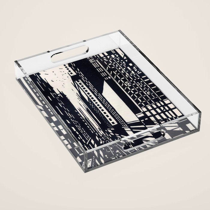 Skyscraper under construction - Max Thalmann 1925 Acrylic Tray Gallery Image 1
