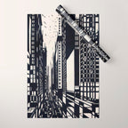 Skyscraper under construction - Max Thalmann 1925 Wrapping Paper Gallery Image 1