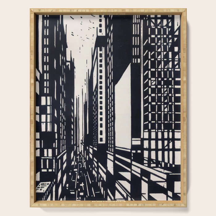 Skyscraper under construction - Max Thalmann 1925 Serving Tray Gallery Image 1