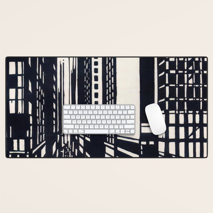 Skyscraper under construction - Max Thalmann 1925 Desk Mat Gallery Image 1