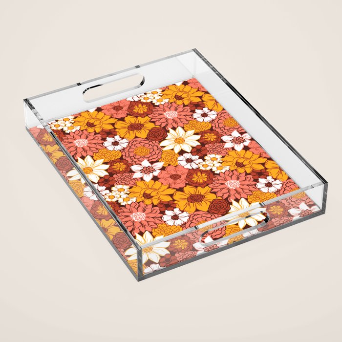 Floral Funk Acrylic Tray Gallery Image 1