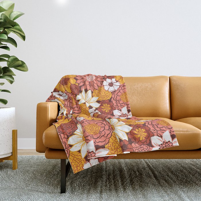 Floral Funk Throw Blanket Gallery Image 1