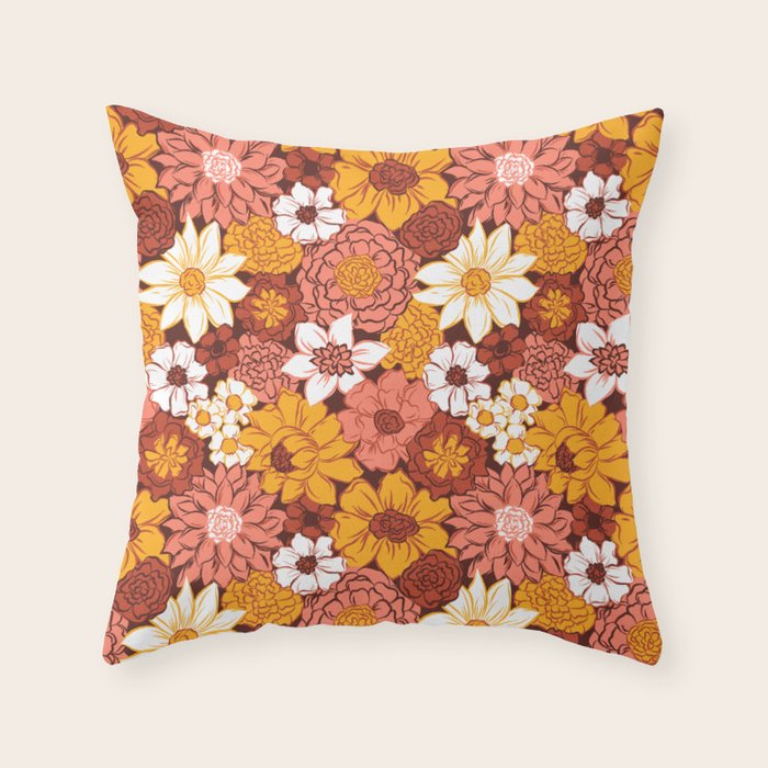 Floral Funk Throw Pillow Gallery Image 6