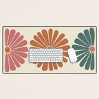Retro Summer Daisies IX Desk Mat Gallery Image 1