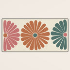 Retro Summer Daisies IX Desk Mat Gallery Image 3