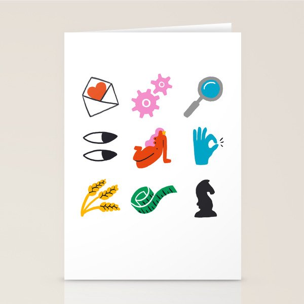Virgo Emoji Stationery Card Gallery Image 1