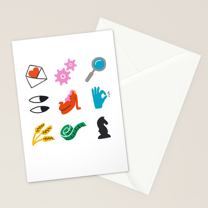 Virgo Emoji Stationery Card Gallery Image 2