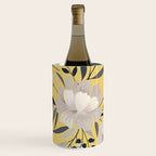 Modern, Floral Prints, Yellow and Gray Wine Chiller Gallery Image 3