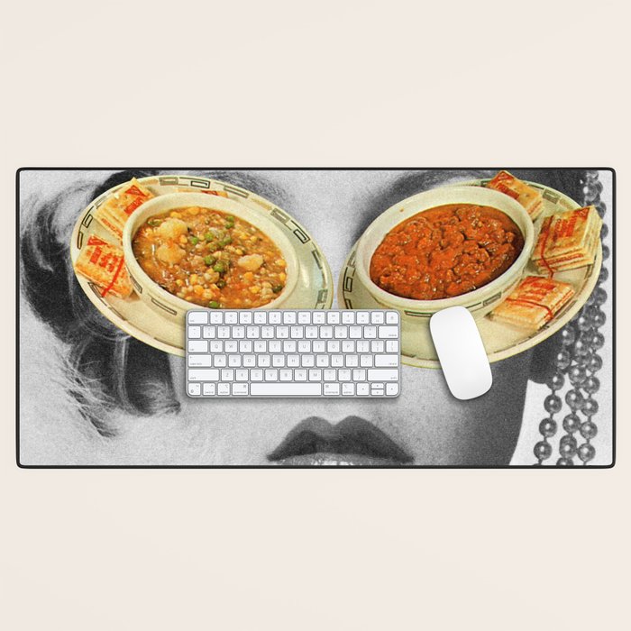 Hungry Eyes - Soup Sunglasses Desk Mat Gallery Image 1