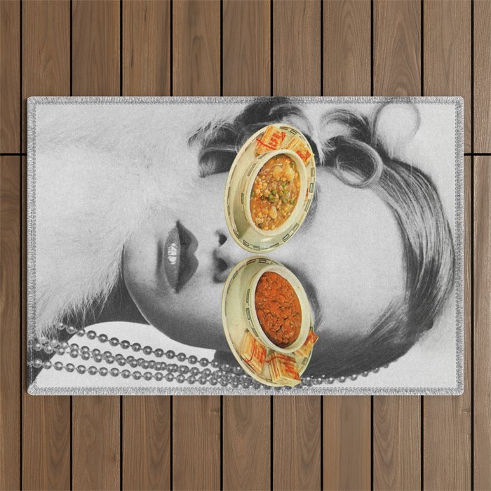 Hungry Eyes - Soup Sunglasses Outdoor Rug Gallery Image 1