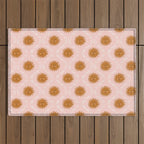 Suns in pink and gold Outdoor Rug Gallery Image 1