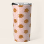 Suns in pink and gold Travel Mug Gallery Image 3