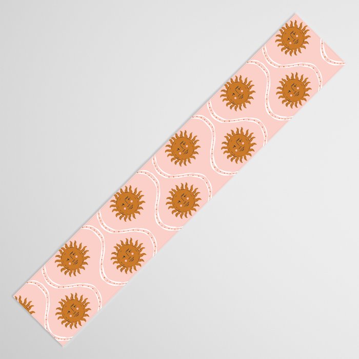Suns in pink and gold Table Runner Gallery Image 3