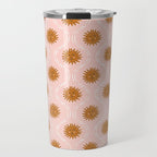 Suns in pink and gold Travel Mug Gallery Image 1