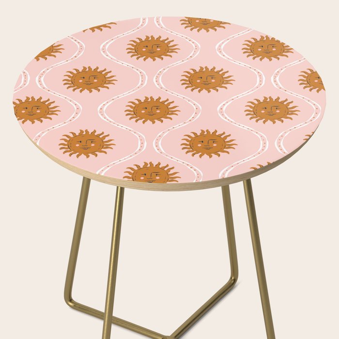 Suns in pink and gold Side Table Gallery Image 2