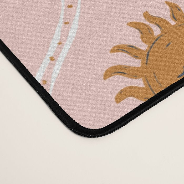 Suns in pink and gold Desk Mat Gallery Image 4