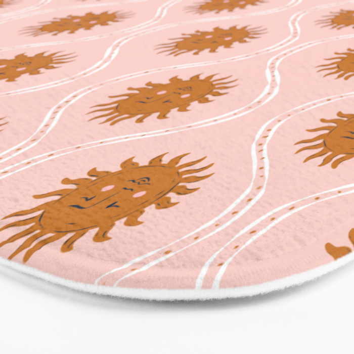 Suns in pink and gold Bath Mat Gallery Image 3