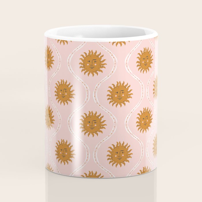 Suns in pink and gold Coffee Mug Gallery Image 4