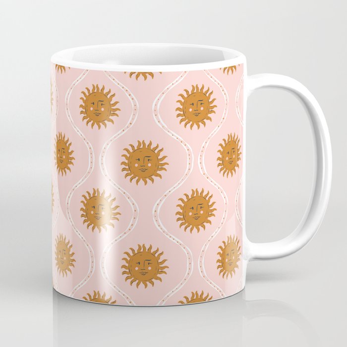 Suns in pink and gold Coffee Mug Gallery Image 1