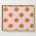 Suns in pink and gold Serving Tray Gallery Image 1