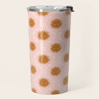 Suns in pink and gold Travel Mug Gallery Image 2