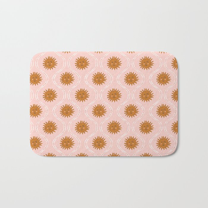 Suns in pink and gold Bath Mat Gallery Image 1