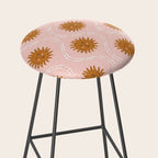 Suns in pink and gold Stool Gallery Image 2