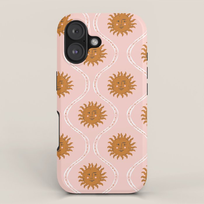 Suns in pink and gold iPhone Case Gallery Image 1
