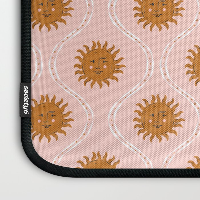 Suns in pink and gold Laptop Sleeve Gallery Image 3