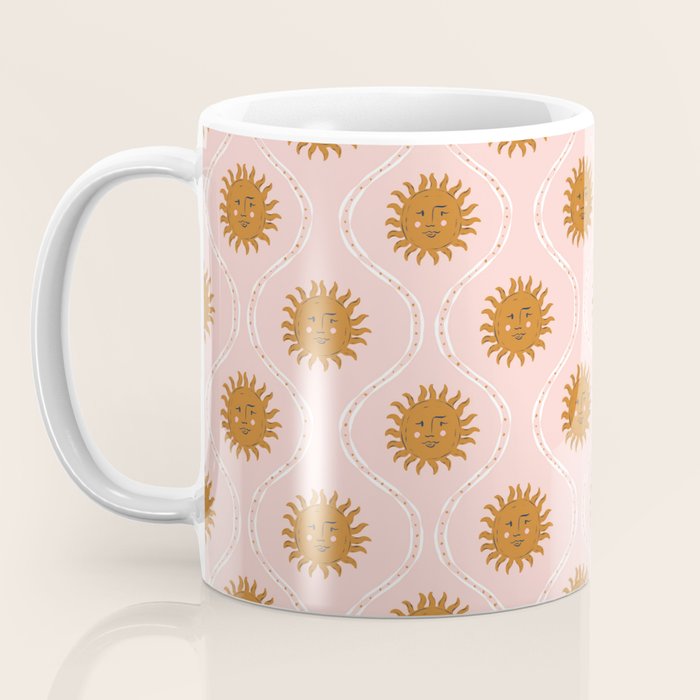 Suns in pink and gold Coffee Mug Gallery Image 3