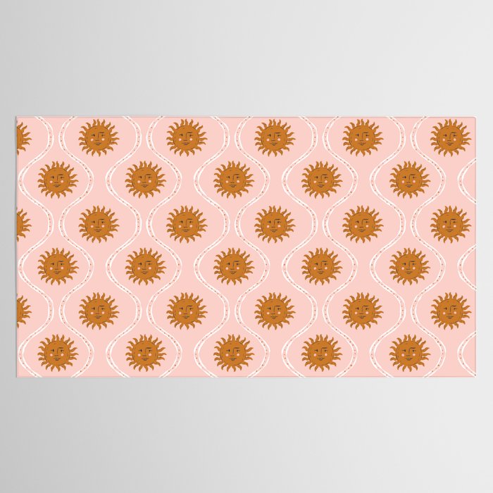 Suns in pink and gold Tablecloth Gallery Image 2
