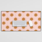 Suns in pink and gold Desk Mat Gallery Image 1