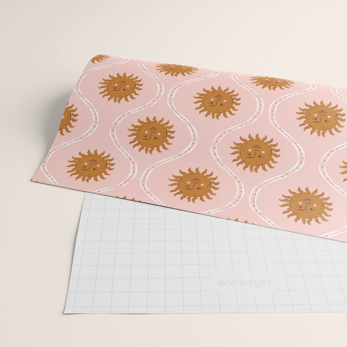 Suns in pink and gold Wrapping Paper Gallery Image 2