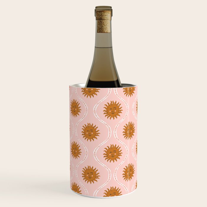 Suns in pink and gold Wine Chiller Gallery Image 2