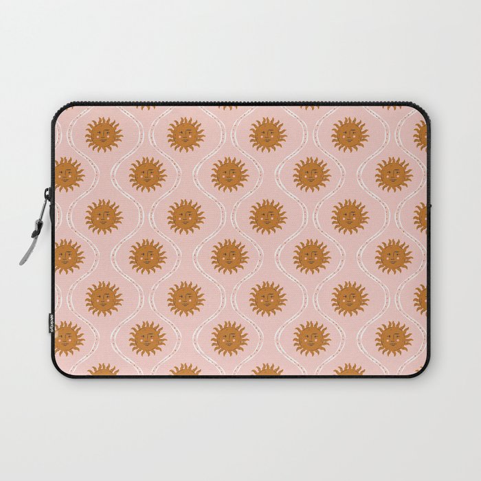 Suns in pink and gold Laptop Sleeve Gallery Image 1