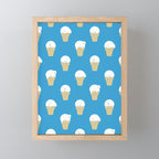 Polar Bear Ice Cream Pattern Mini Art Print Gallery Image 1