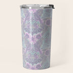 Gothic Halloween Damask - pastel glow Travel Mug Gallery Image 2