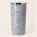 Gothic Halloween Damask - pastel glow Travel Mug Gallery Image 1